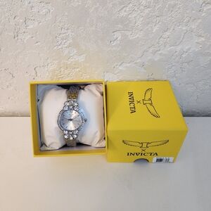 Invicta Two-Tone White and Silver Watch